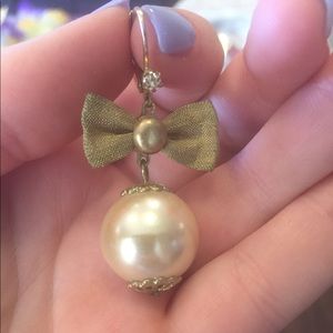 Betsey Johnson Gold Bow Dangles